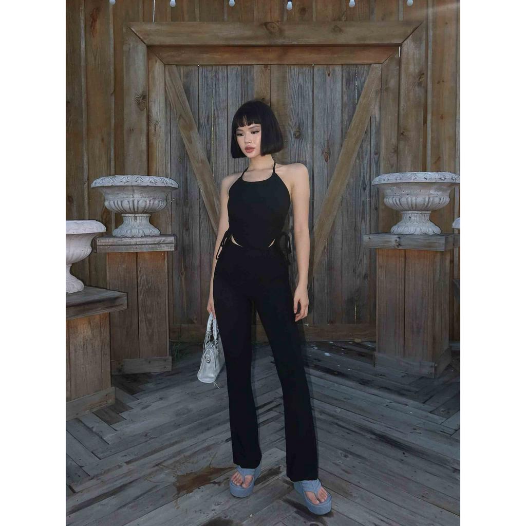 Set Nữ Áo Long Sleeves Flared Pant, Chất Vải Thun Gân 4 Chiều Thoải Mái, WSB060, SOMEHOW