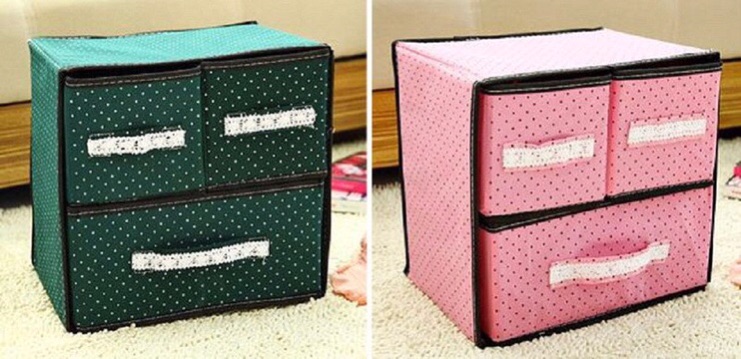 Hộp đựng đồ lót 3 ngăn(giao màu ngẫu nhiên)