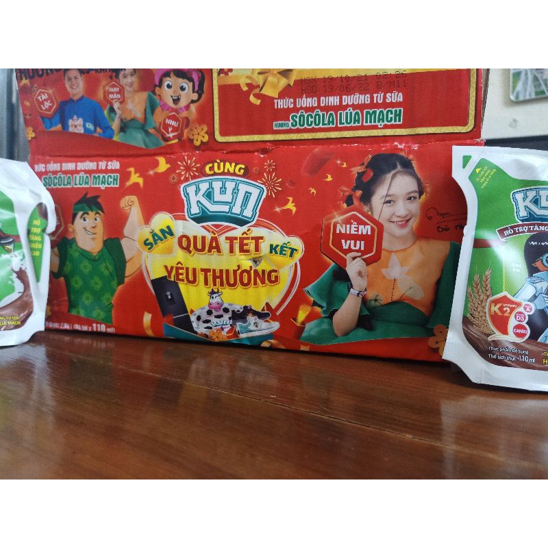 Sữa Kun hỗ trợ tăng chiều cao- thùng 100k 24 túi 110ml
