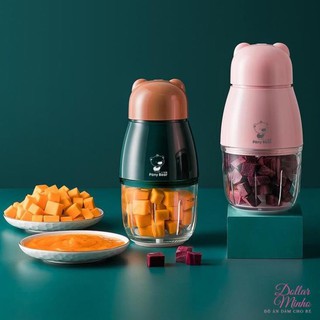 Máy xay đa năng Pony Bear 6 lưỡi cối thuỷ tinh - máy xay thịt chế biến đồ ăn dặm cho bé