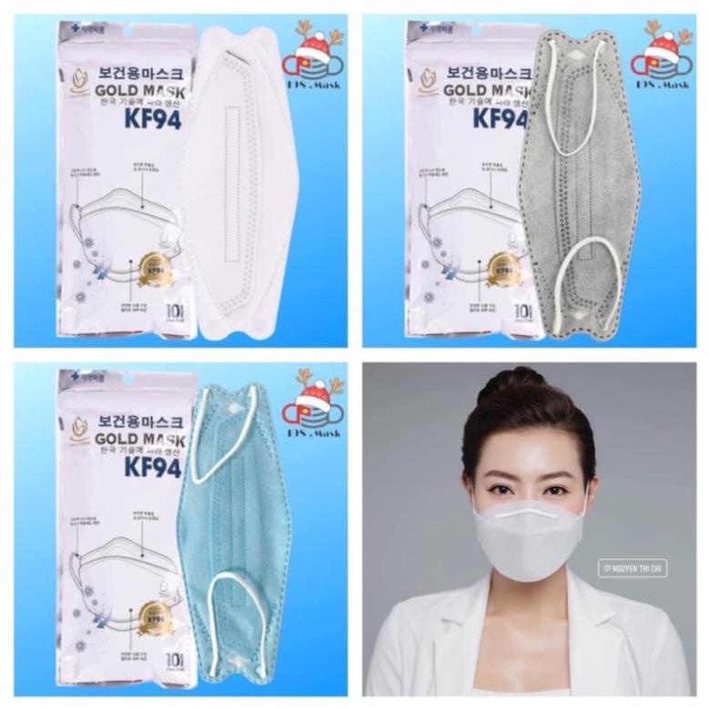 Khẩu Trang KF94 Gold Mask 4 Lớp Kháng Khuẩn (Túi 10 cái)