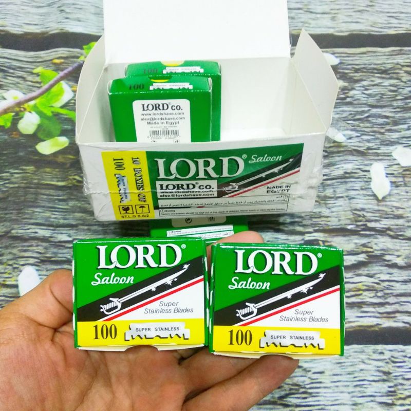 Vỉ dao lam lord nửa lưỡi tách sẵn 100 lưỡi xịn dao cạo râu nam, chăm sóc da mặt nam