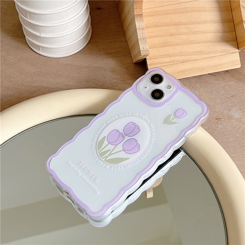 Ốp lưng IPhone  trong lượn sóng hoa la vie 6/6s/6plus/6splus/7/7plus/8/8plus/xs/11/12/13/14/pro/max/plus/promax TLS18