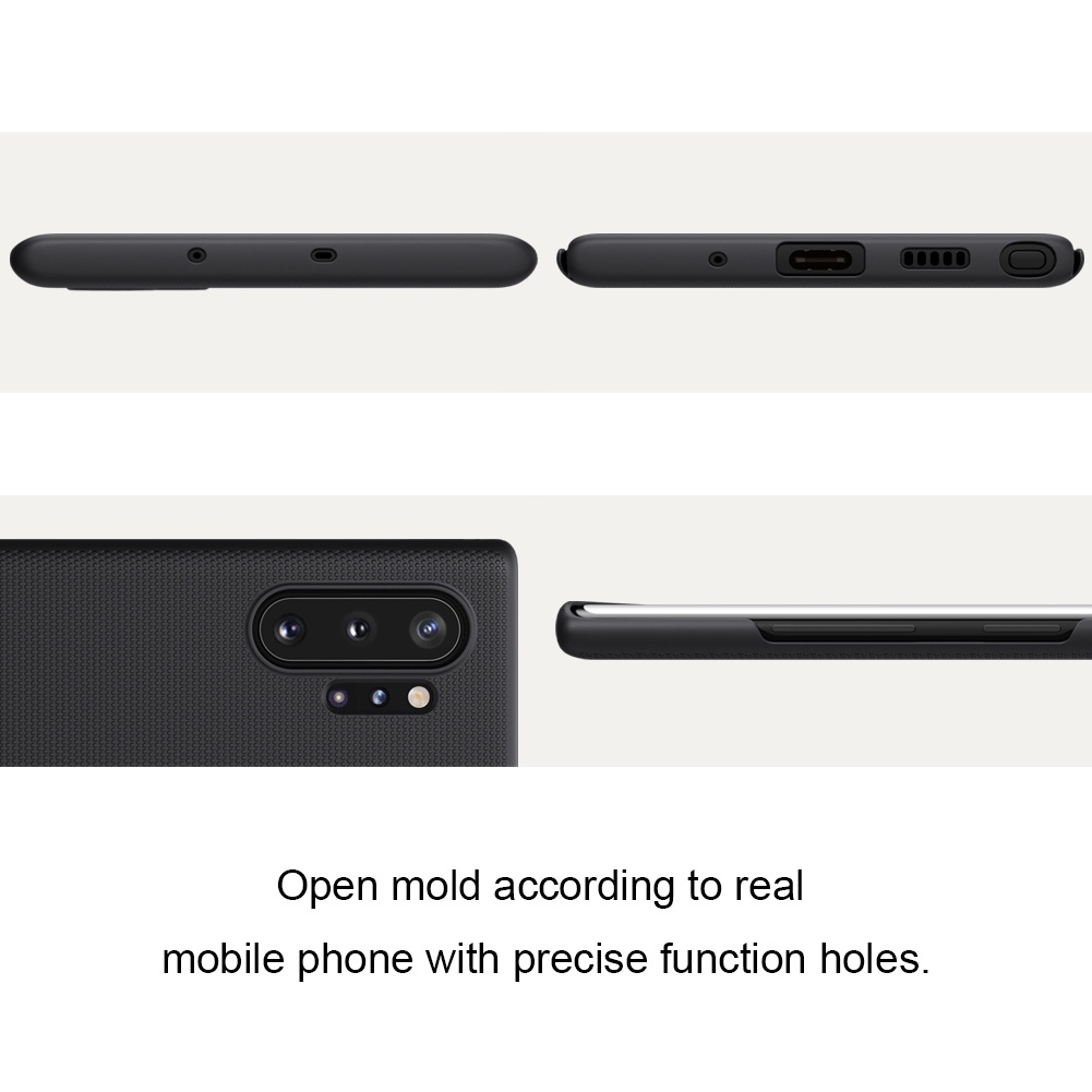 Ốp điện thoại NILLKIN Super Frosted Shield sử dụng vật liệu PC chống bám vân tay cho Samsung Galaxy Note 10/Note Plus