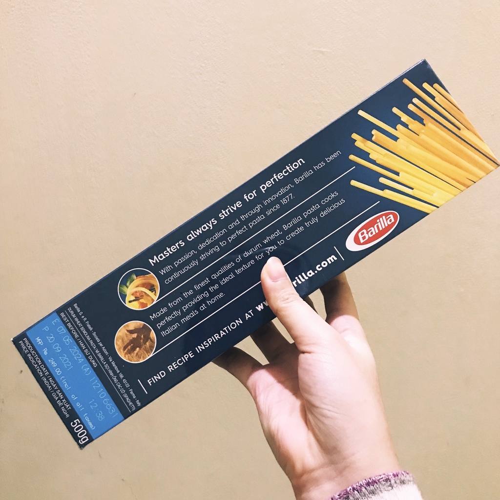 Mì Ý Spaghetti Hiệu Barilla Sợi Số 5 Hộp 500g