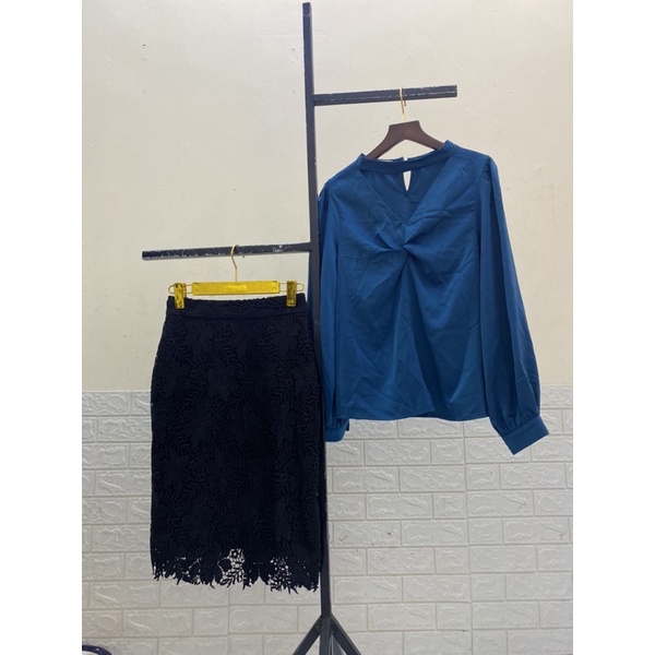 Xả - Áo sơ mi công sở cổ chocker  Quảng Châu cao cấp