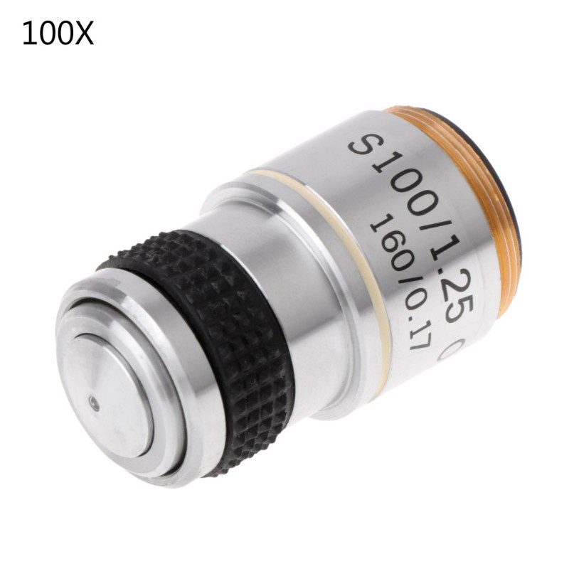 Set 4 Ống Kính Hiển Vi 10x 40x 100x Cho Sinh Học 185