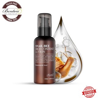 [Mã giảm giá] Sữa Dưỡng Ẩm Phục Hồi Da, Giúp Da Săn Chắc Chiết Xuất Ốc Sên Benton Snail High Content Lotion 120ml