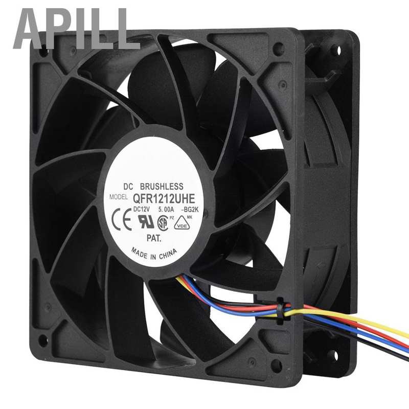 APILL 7500RPM Mining Cooling Fan Replacement 4-pin 12V 5A For Antminer Bitmain S7 S9