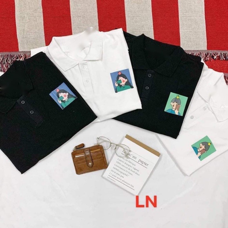 Áo polo cô gái chụp ảnh 5D LN11