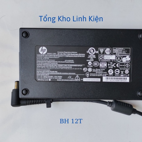 Combo Adapter Sạc Laptop Hp 65W 90W 150W 200W Chân Kim To + Chân Kim Nhỏ Xanh
