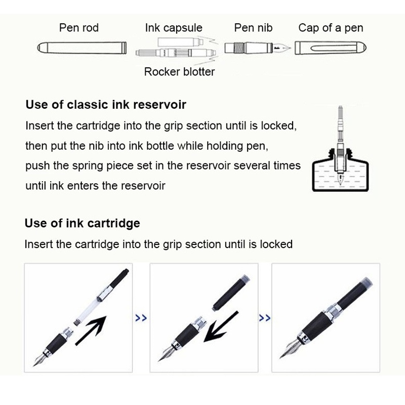 Bút Máy PenLab Jinhao Gold Arrow Ngòi Kim Loại Ngòi Mảnh Sang Trọng C6062
