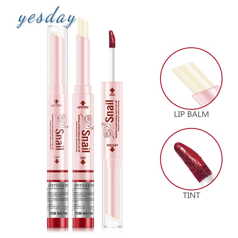 Son môi bóng và dưỡng ẩm thiết kế 2 đầu chống thấm tiện lợi | BigBuy360 - bigbuy360.vn