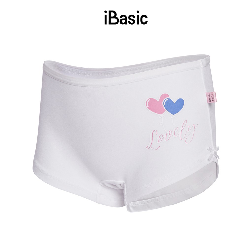 Quần lót bé gái cotton lưng cao có họa tiết iBasic PANG018