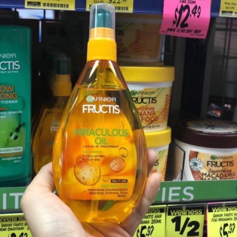 Tinh dầu dưỡng tóc Garnier Fructis Miraculous Oil 150ml