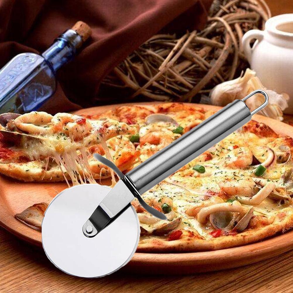 Dụng cụ cắt bánh Pizza đơn bằng thép không gỉ Dụng cụ làm bánh Pizza gia đình