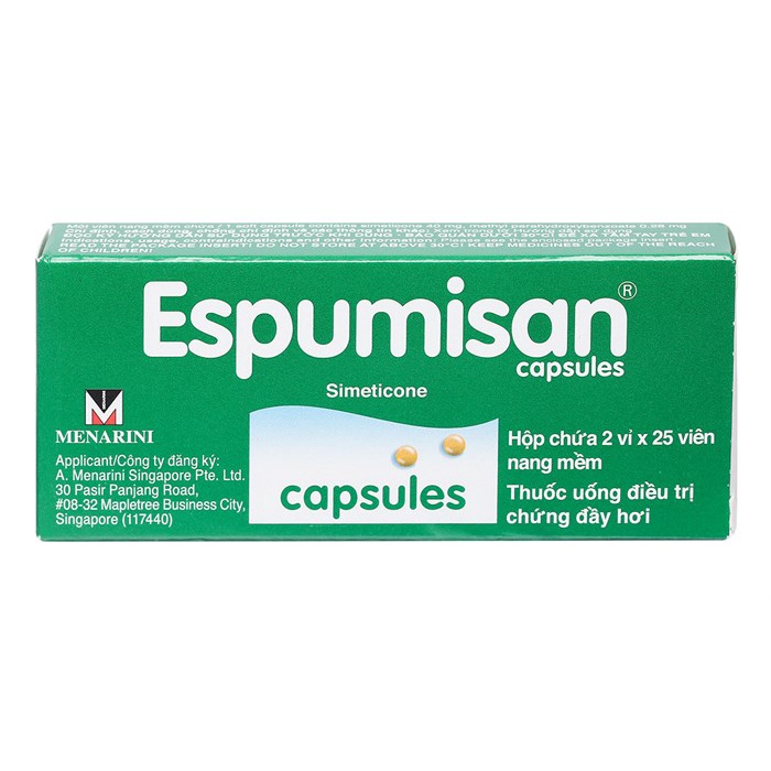 Simethicone- Espumisan của Đức giúp giảm nhanh trào ngược, đầy hơi, khó tiêu