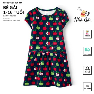 Đầm tay ngắn táo bé gái gymboree bg2250