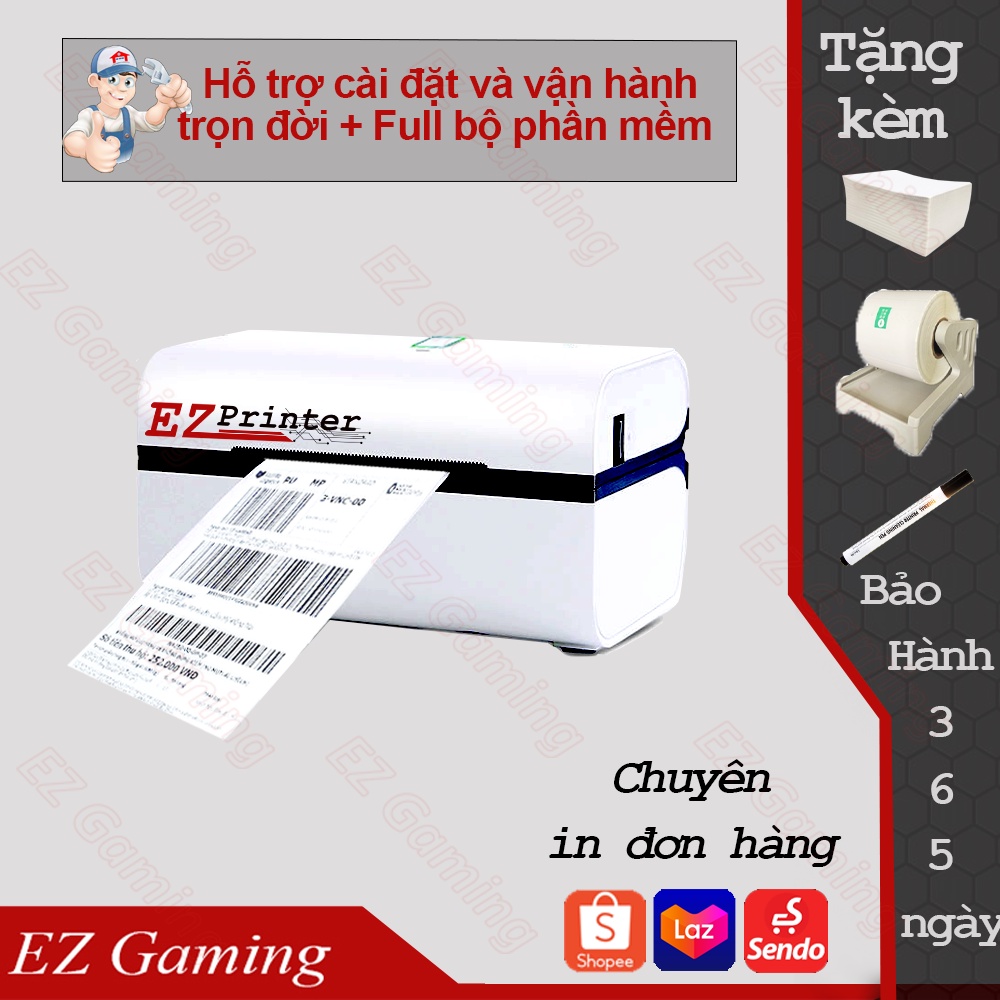 Máy in nhiệt, máy in đơn hàng. khổ 80mm EZ printer EZP-801 in nhiệt đơn hàng TMDT, in tem , in mã vạch, nhãn trà sữa