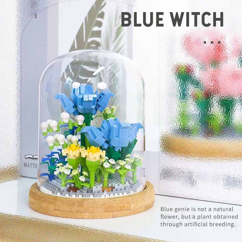 Chậu Cây Cảnh Thiết Kế Sáng Tạo 2022 ​Bộ Đồ Chơi Lắp Ráp Bó Hoa DIY Dành Cho Bé Gái