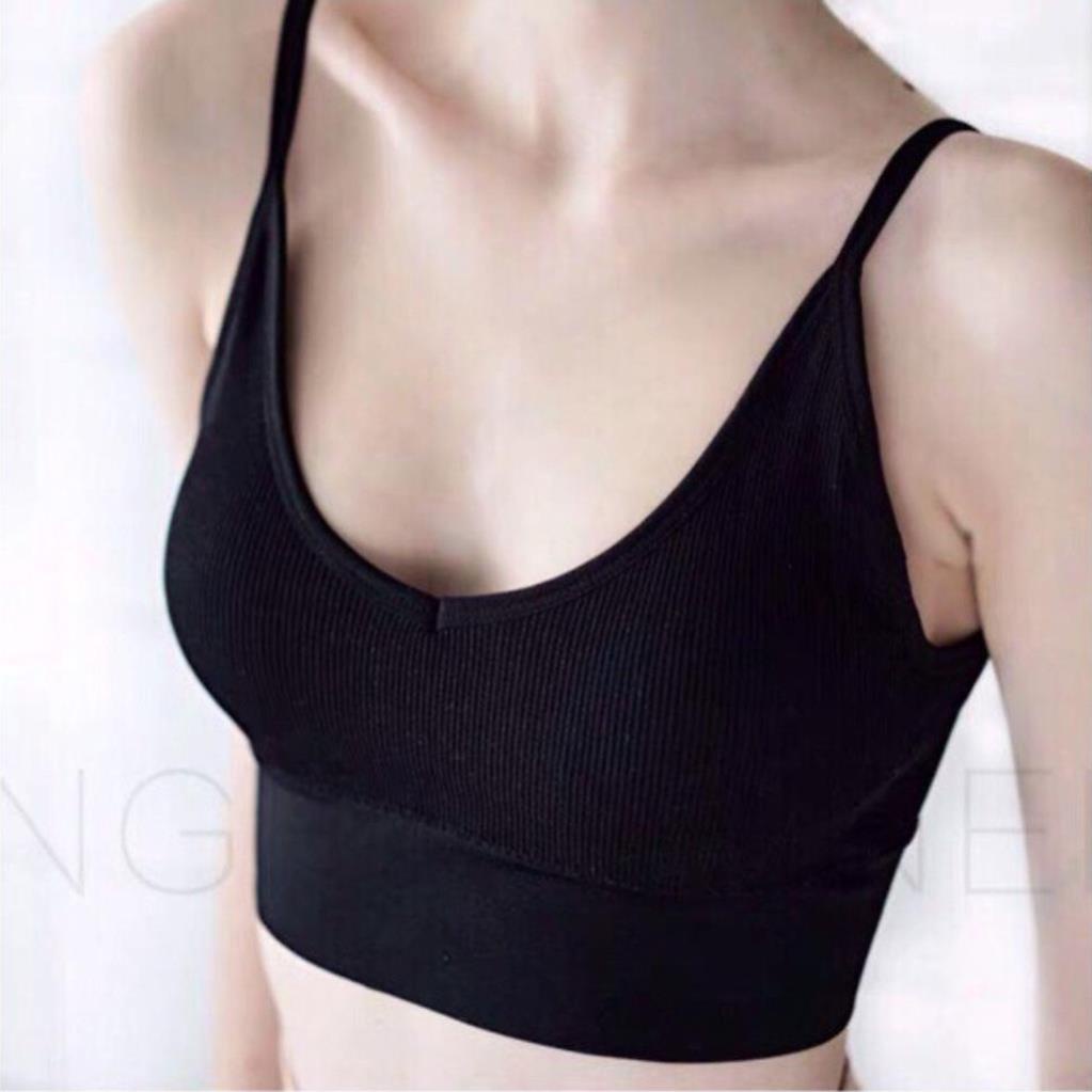 Áo bra nữ đẹp Áo bra thun gân hở lưng siêu mát, áo bra thun gân