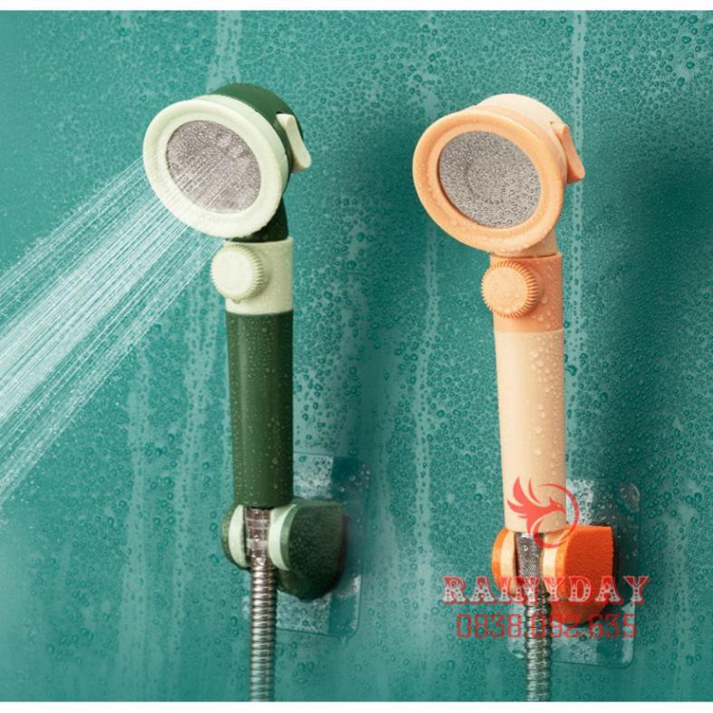 Bộ vòi tay hoa sen tắm tăng áp nước siêu mạnh massage nóng lạnh 4 chế độ kèm đế cài