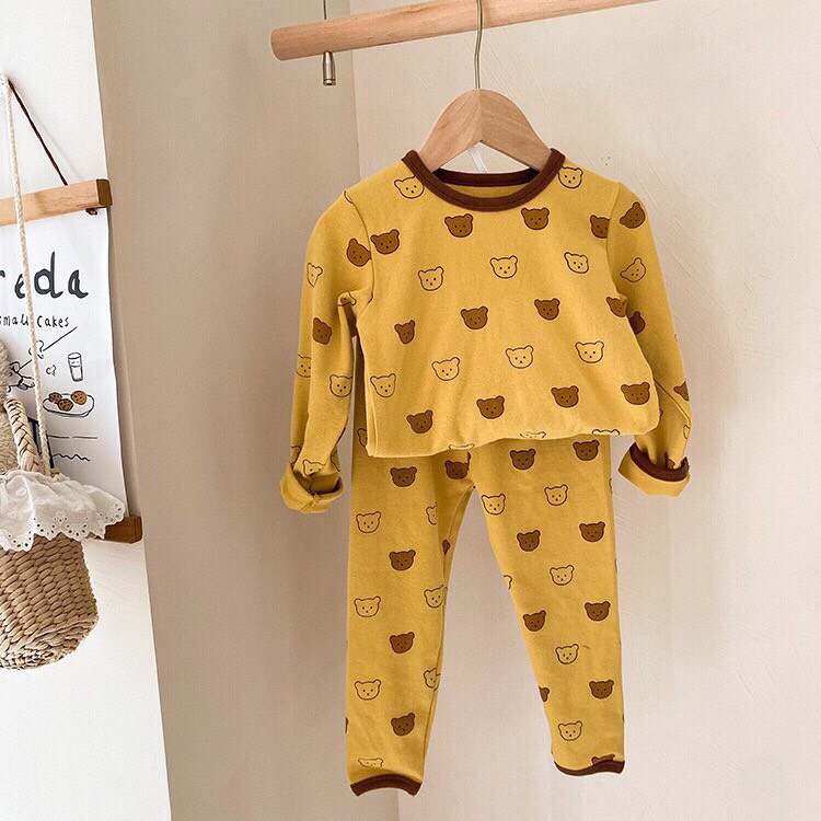 Bộ thu đông dài tay cho bé AMBB KIDS vải cotton mềm đẹp - Hàng Quảng Châu Cao Cấp