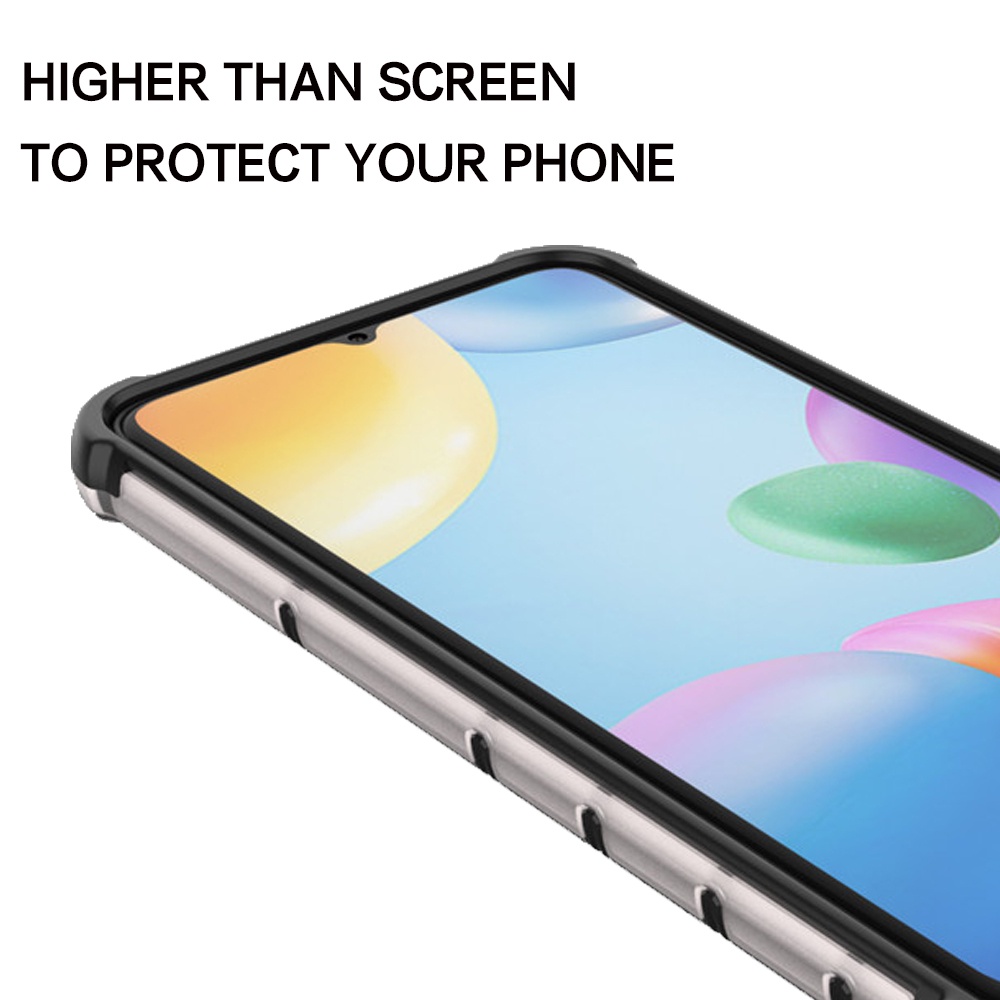 Ốp Điện Thoại Nhựa Cứng Trong Suốt Chống Sốc Họa Tiết Tổ Ong Cho Redmi 10C 9A 9C NFC 9i 8A 7A