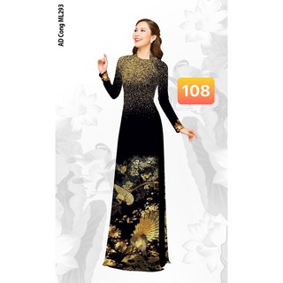 Bộ áo dài In Hoa 3d lụa Nhật Hàng Loại 1