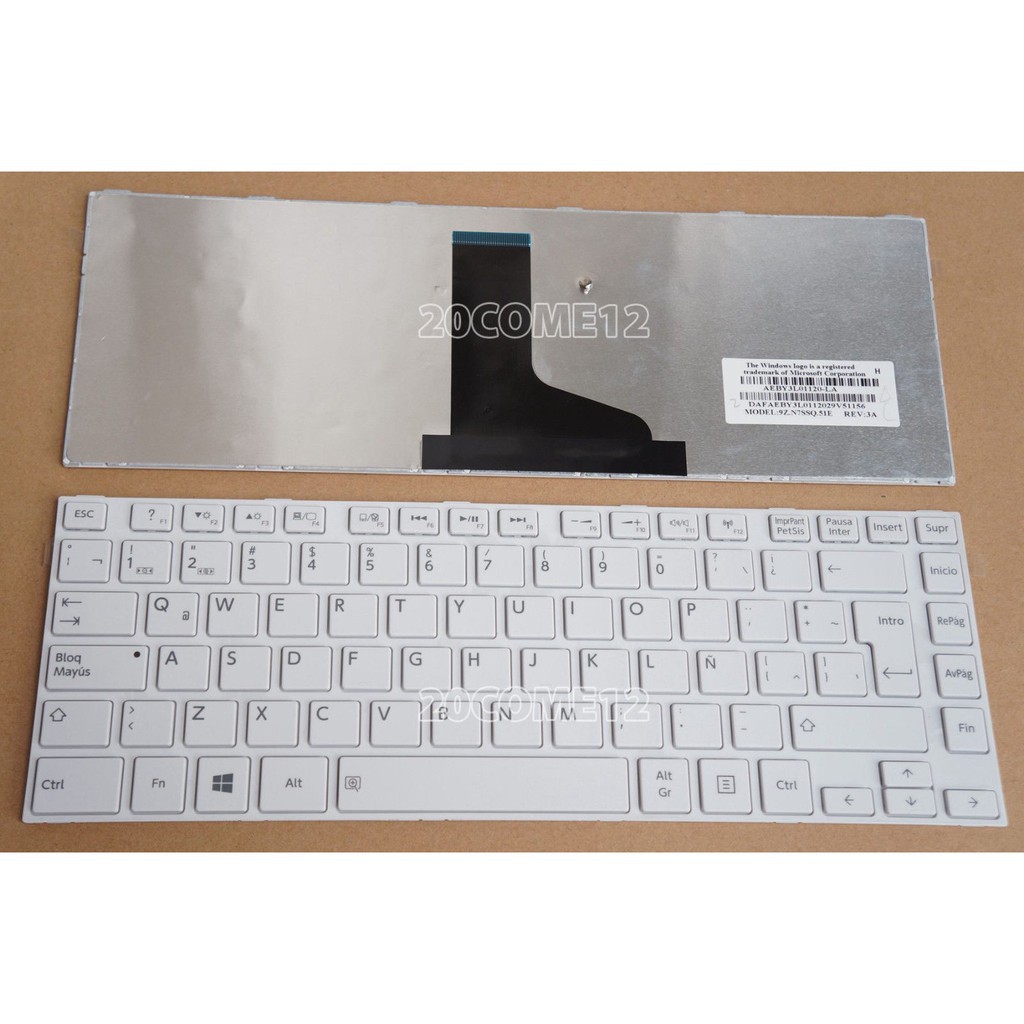 (KEYBOARD) BÀN PHÍM LAPTOP TOSHIBA L840 (CÓ KHUNG) dùng cho Satellite L800 L805 L830 L840 L845 C800 C840 C845 M600 M640