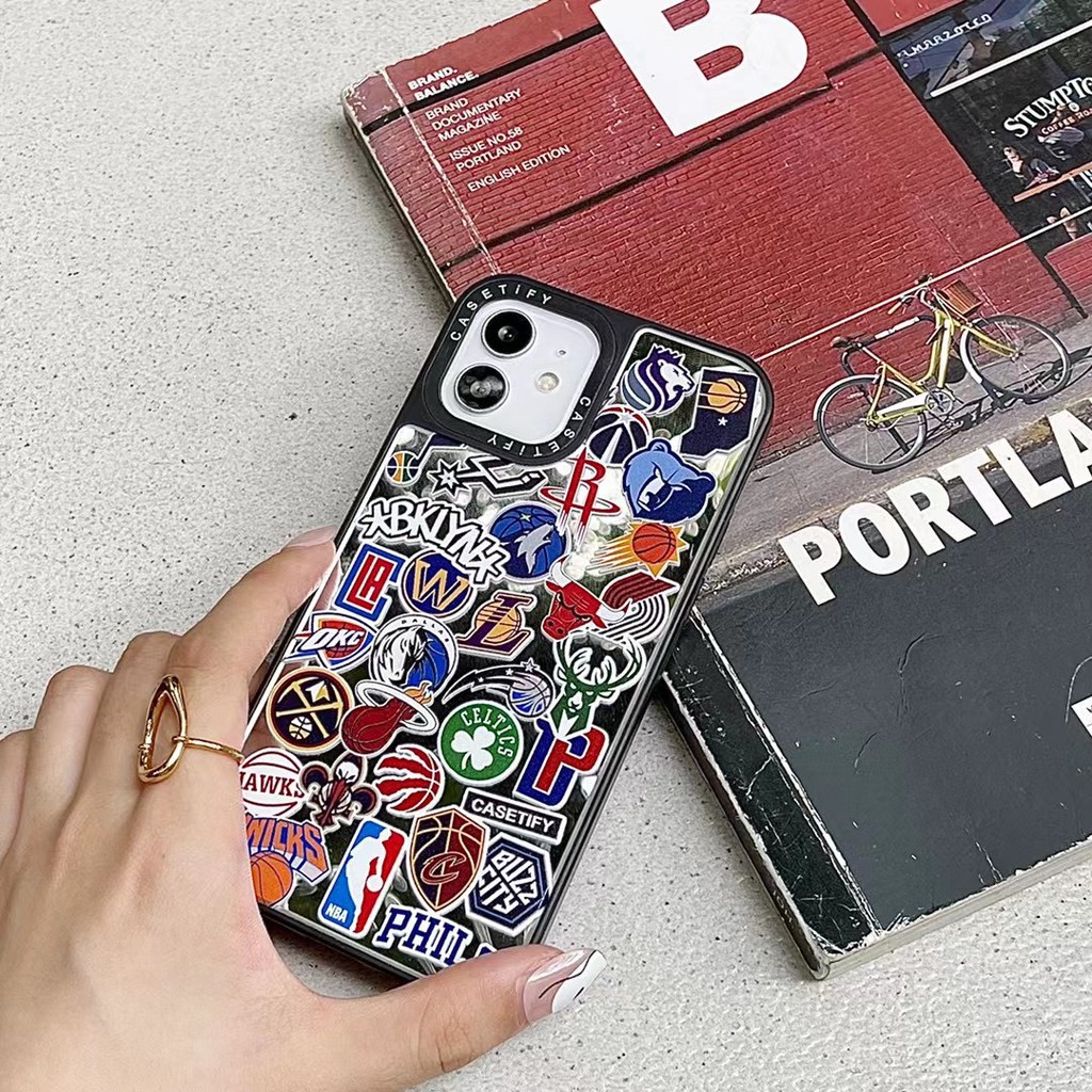 Ốp Điện Thoại Tráng Gương In Hình Nba Cho Iphone 12 Mini 11 11 Pro Max Xr Xs Max X 8 Plus 7 6s Plus