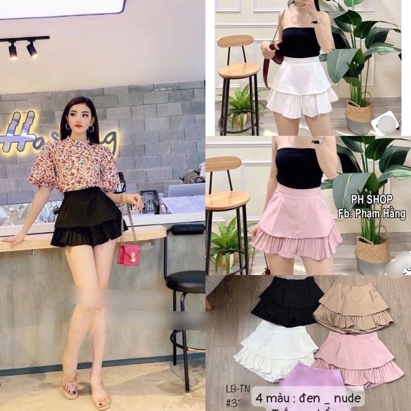 Chân Váy Ngắn Xếp Ly Hai Tầng Đủ Size Giá sỉ