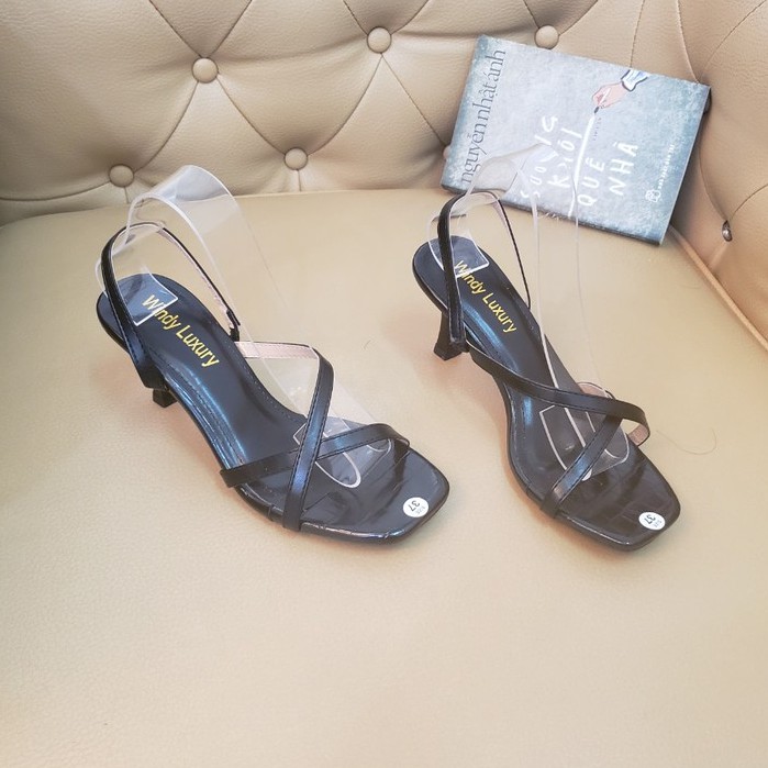 Giày nữ, Giày cao gót 7p SLINGBACK 2 DÂY CHÉO MẢNH