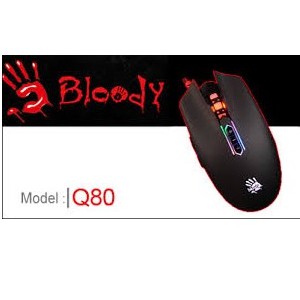 Chuột Gaming A4Tech Bloody Q80 Neon X-Glide 3200 DPI - Hàng Chính Hãng