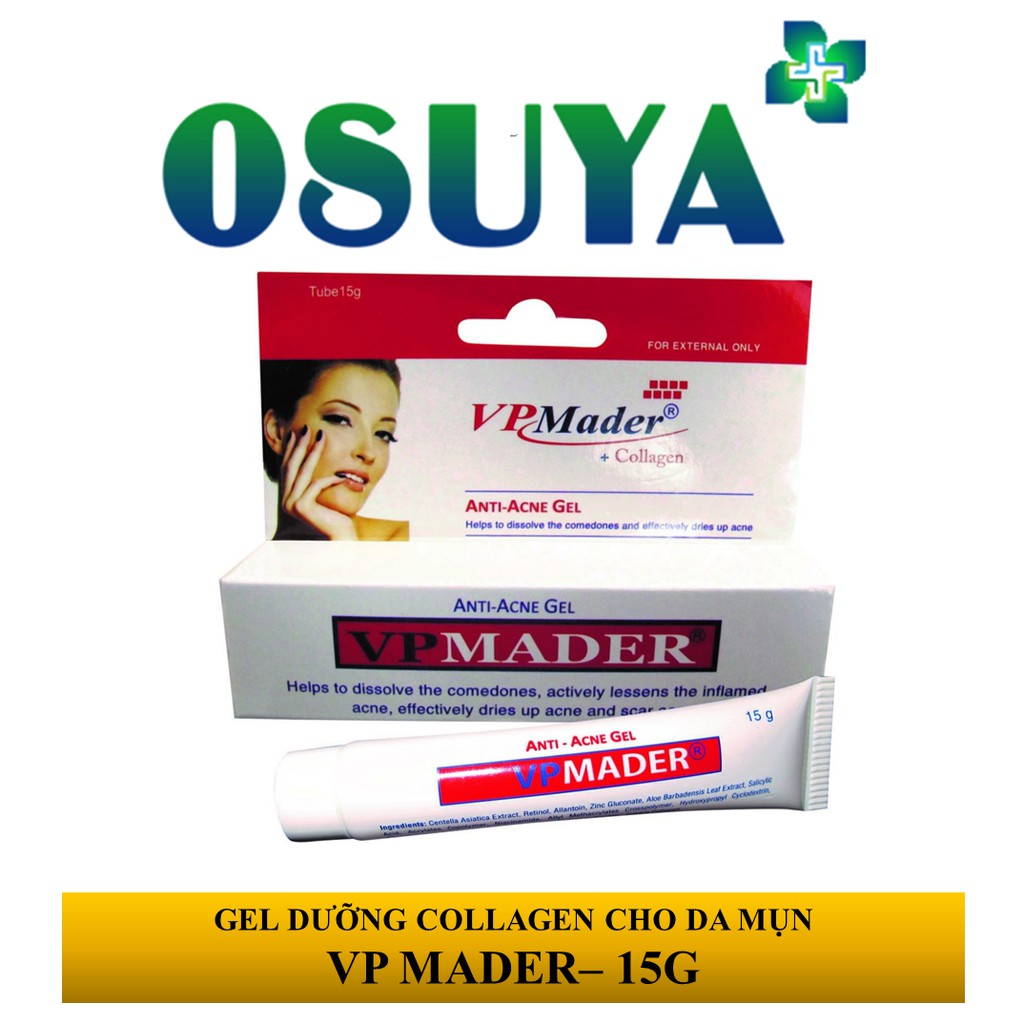 [ Chính Hãng ] Gel Dưỡng Trắng Da Collagen Giảm Mụn Ở Mặt Và Ở Lưng Trẻ Hóa Da Dưỡng Ẩm – VPMADER – VP MADER 15G