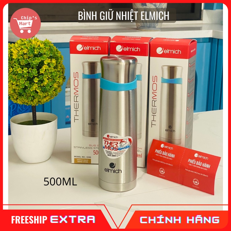 Bình giữ nhiệt Elmich Thermos 500ml 6386 – Xuất xứ CH Séc - Giữ nhiệt cực tốt cả nóng và lạnh – Tiêu chuẩn châu Âu