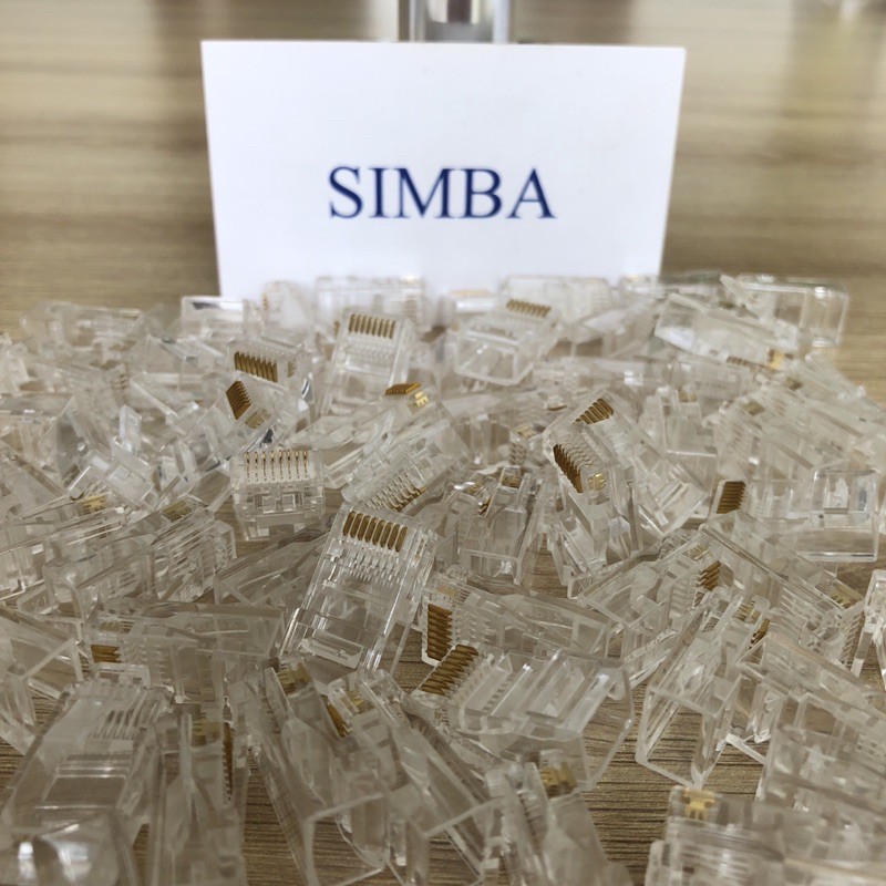 Combo 10 Hạt Mạng RJ45 - Đầu Bấm dây mạng Cat5E- Cat6E -Cat5- Cat6 nhựa chuyên dụng