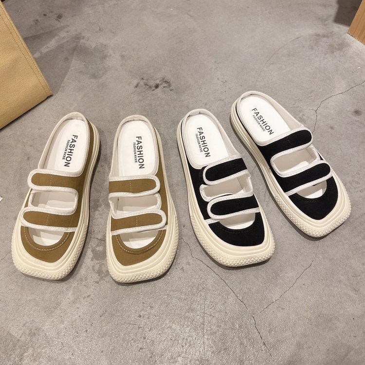 Fashionable New Velcro Ulzzang Canvas Lazyshoes Sneaker