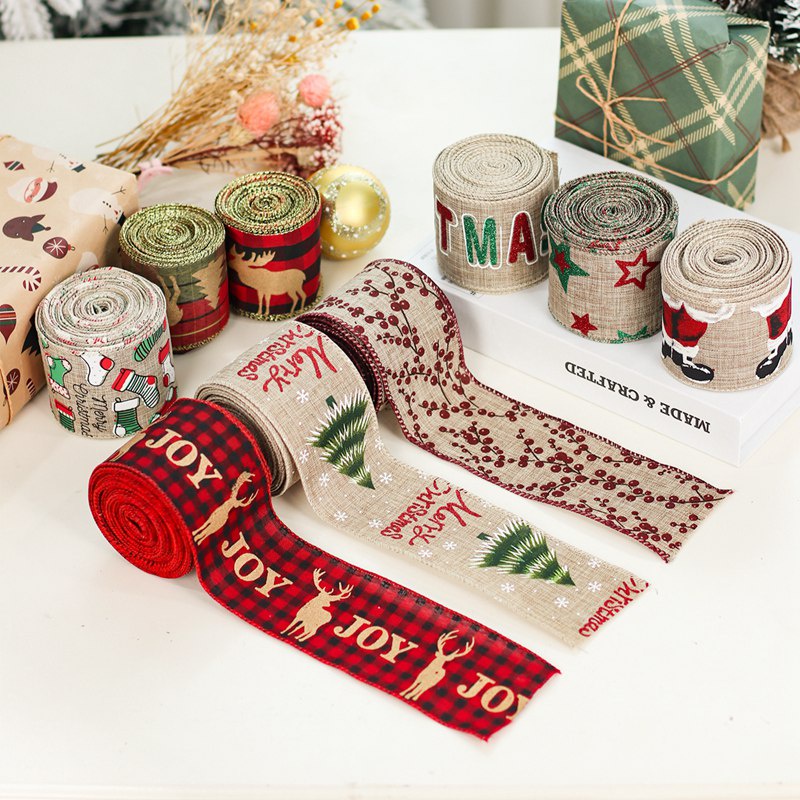 Cuộn Dây Ruy Băng 2 / 5 / 6M Trang Trí Giáng Sinh Năm Mới trang trí noel 2023