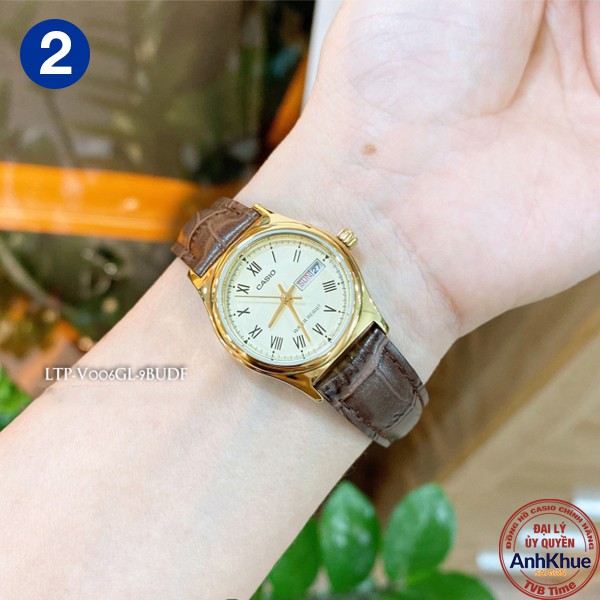 Đồng hồ nữ dây da Casio Standard chính hãng Anh Khuê LTP-V006 Series (25mm) | BigBuy360 - bigbuy360.vn