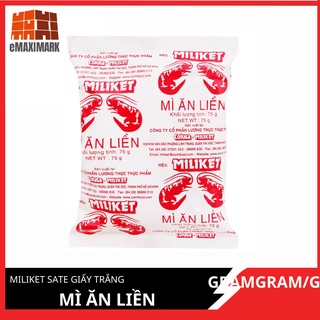 Mì ăn liền Miliket sate giấy trắng 65g/gói