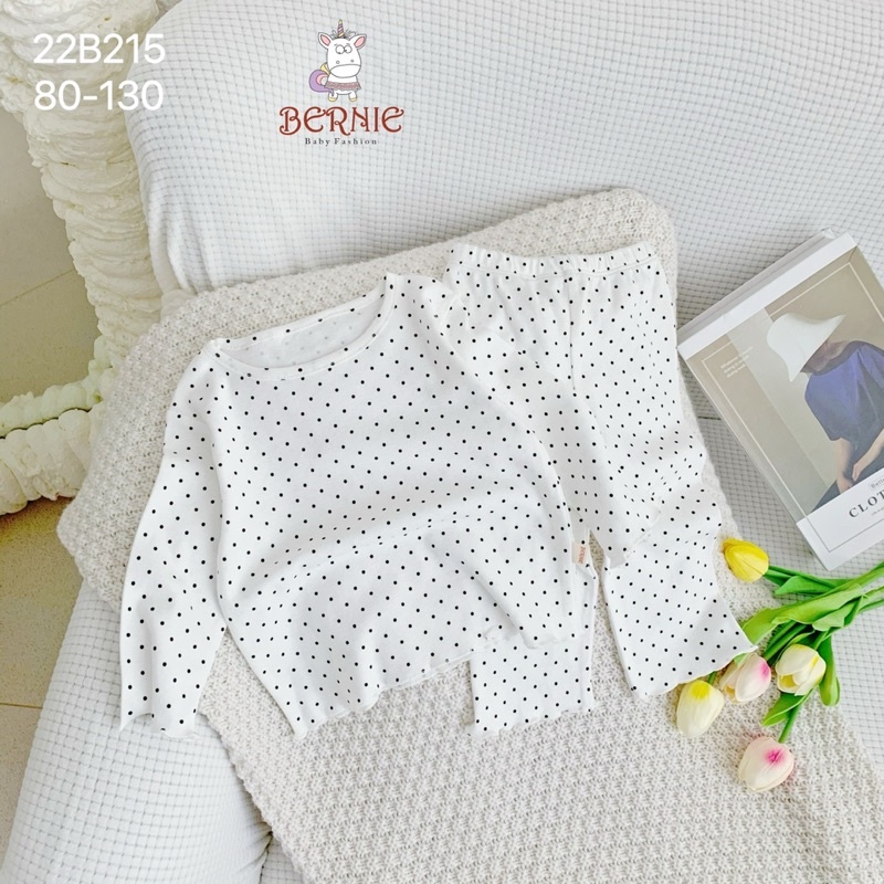 BỘ DÀI TAY CHẤM BI SIÊU XINH CHO BÉ