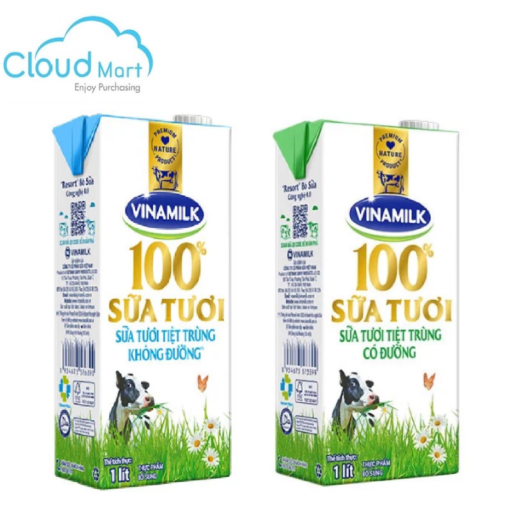 Sữa tươi Vinamilk 1L - Nguyên liệu pha chế CLOUD MART