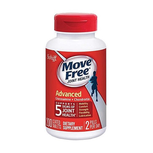 Viên Uống Schiff Move Free Joint Health Advanced Glucosamine + Chondroitin 200 Viên Bổ Trợ Nuôi Dưỡng Xương Khớp