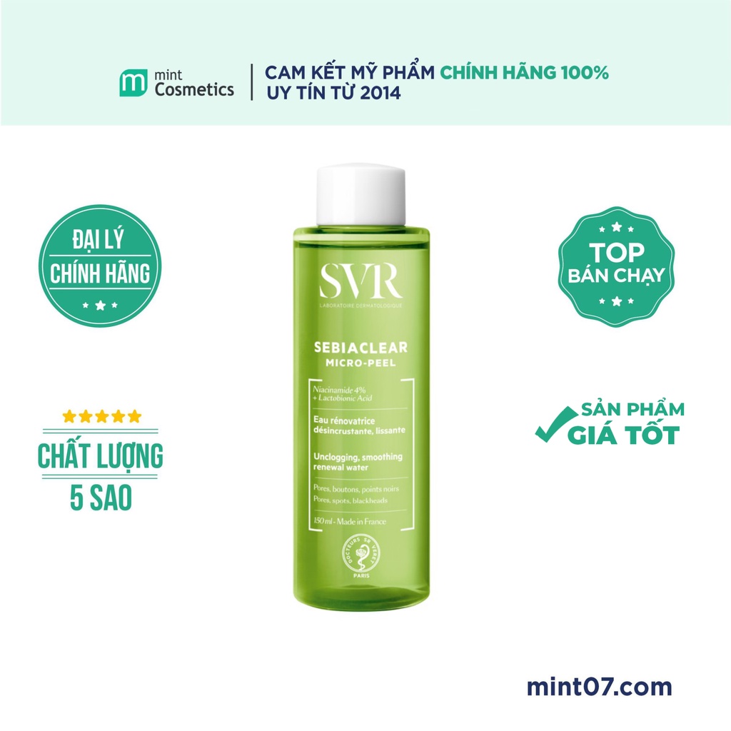 Nước hoa hồng SVR Sebiaclear Micro Peel 150ml