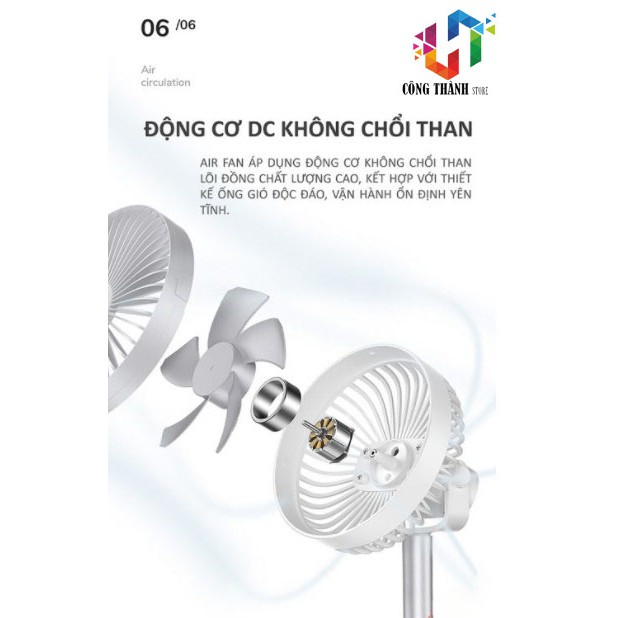 [Hàng Chính Hãng] Quạt mini kẹp xe đẩy, kẹp để bàn văn phòng Jisulife F7B | BigBuy360 - bigbuy360.vn