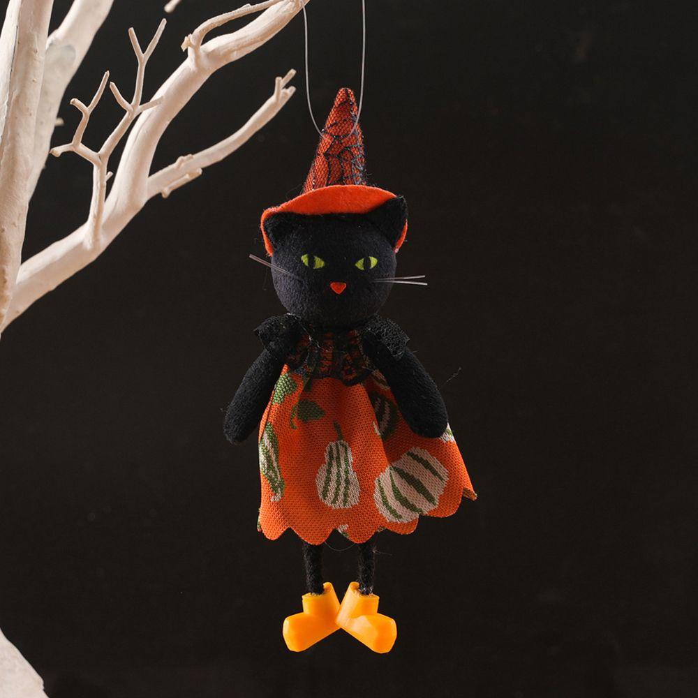 Búp Bê Nhồi Bông Mini Màu Đen Trang Trí Tiệc Halloween