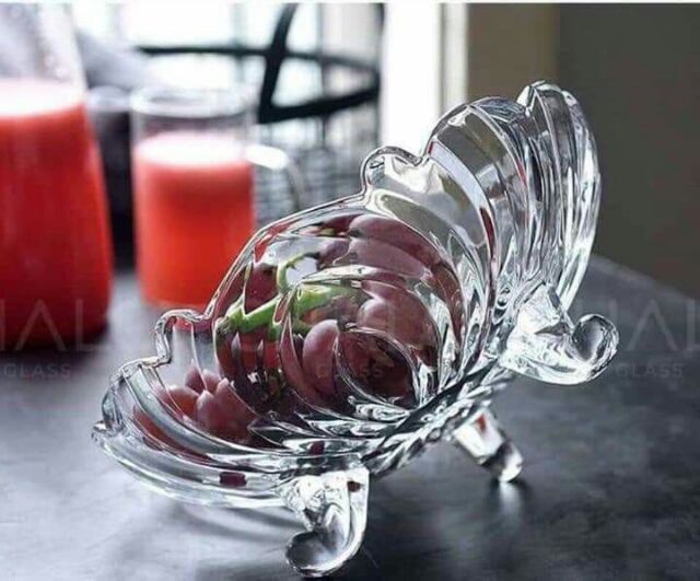 Khay thủy tinh 3 chân..