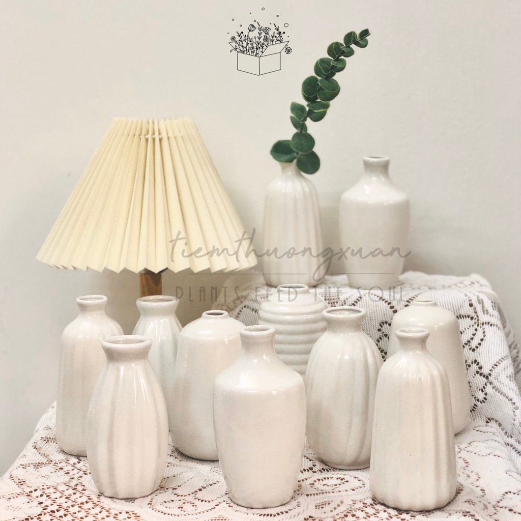 Set 3 bình hoa decor trang trí nhà cửa, văn phòng - Lọ hoa mini