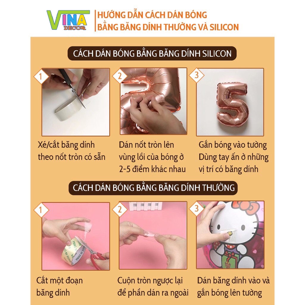 Combo set bóng trang trí phòng cưới, phòng tân hôn đẹp - VINADECOR